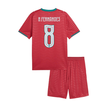 B. FERNANDES #8 Kids Portugal World Cup Home Kit 2026 [PREMIUM]