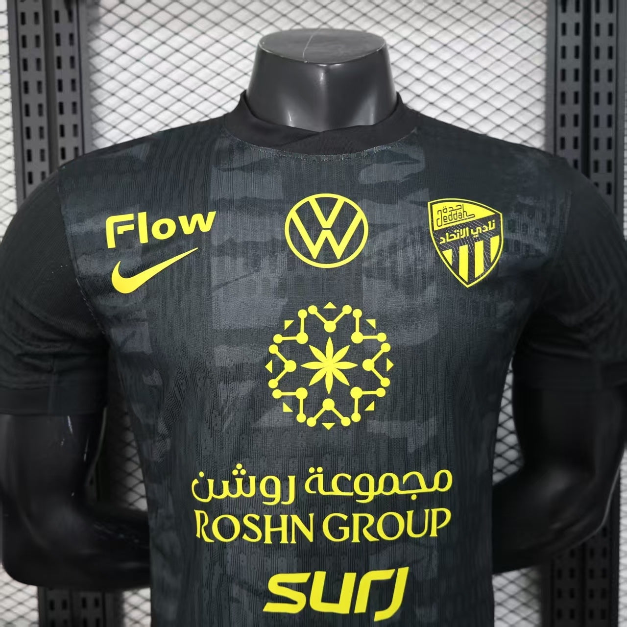 Player Version Al-Ittihad Jeddah Jersey 25/26 Black Football Kit Soccer Jersey