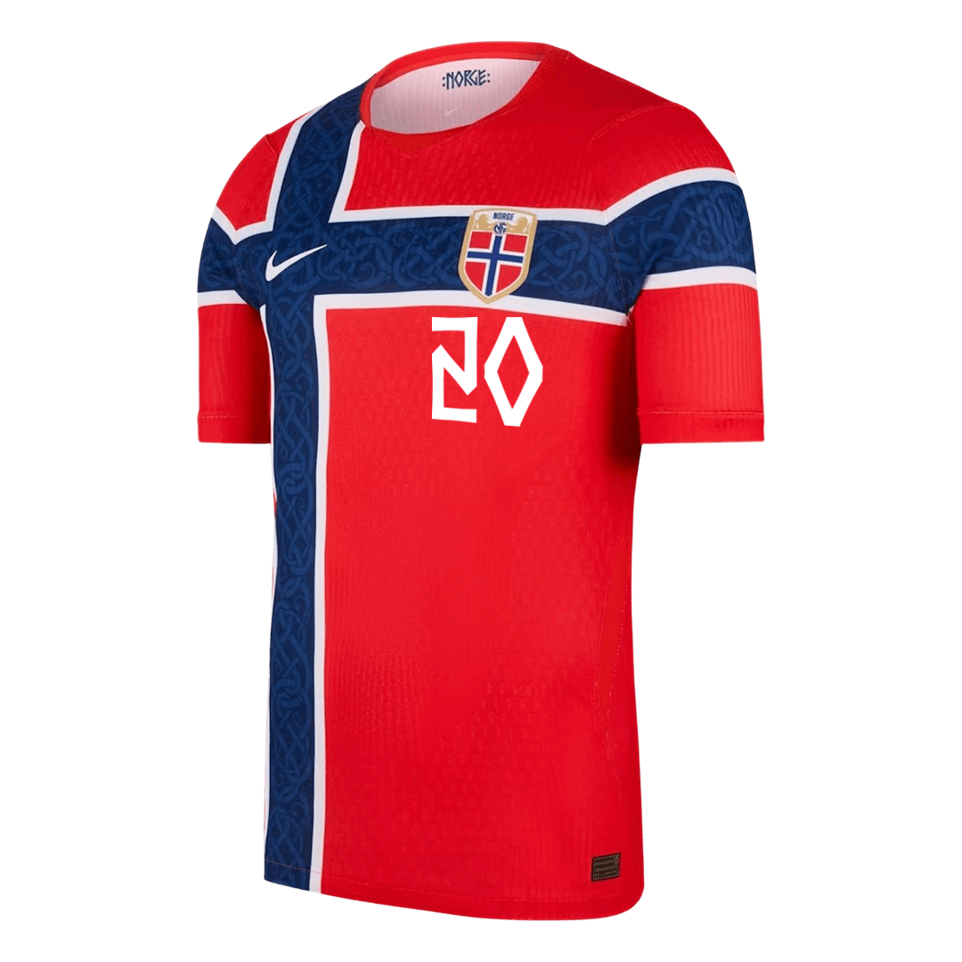 NUSA #20 Mens Norway World Cup Home Jersey 2026 - Player Version (Slim Fit)