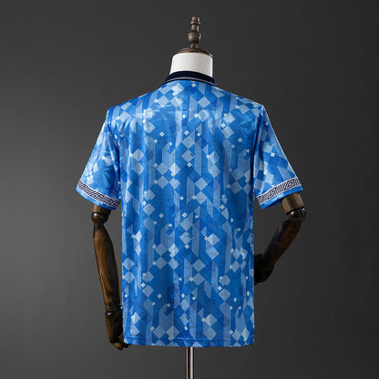 England Jersey 1990 Blue Retro Kit