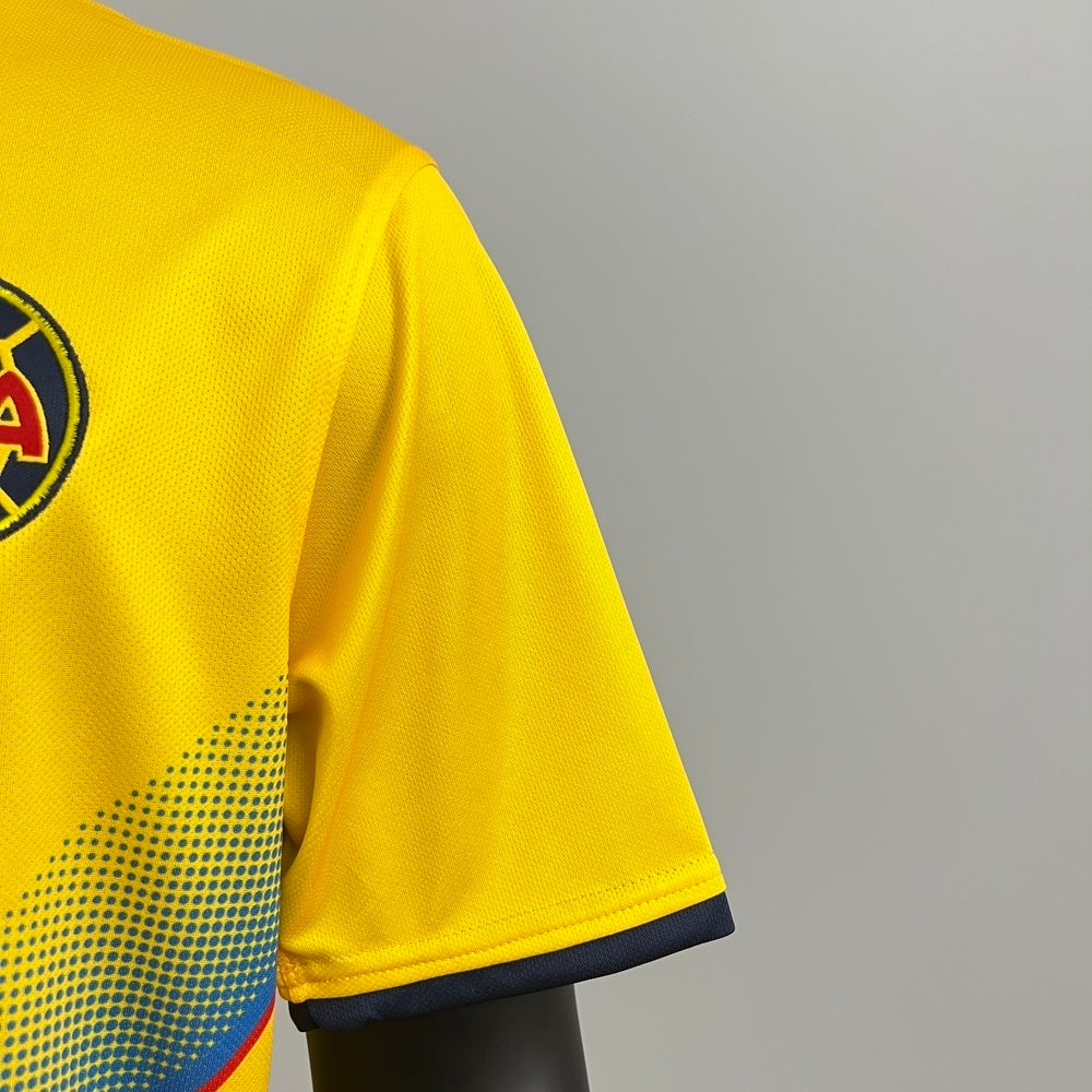 Retro Club America Jersey 2013-14 Home Yellow Football Kit Soccer Jersey