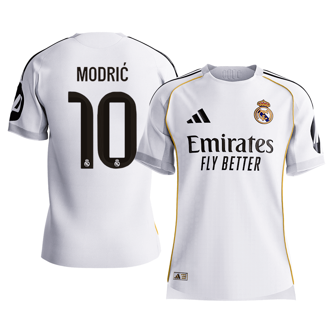 MODRIĆ #10 Mens Real Madrid Home Jersey 2025/26 - Player Version (Slim Fit) [PREMIUM]