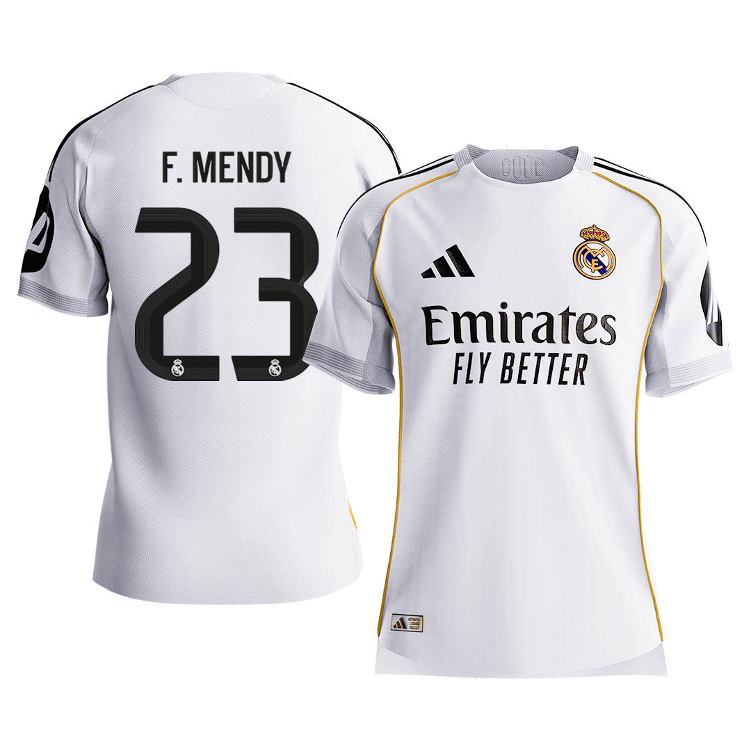 F.MENDY #23 Mens Real Madrid Home Jersey 2025/26 - Player Version (Slim Fit) [PREMIUM]