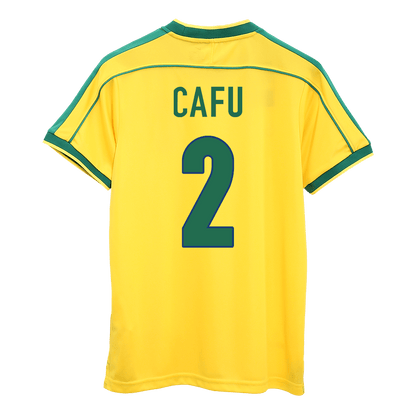 Retro CAFU #2 1998 Mens Brazil World Cup Home Jersey