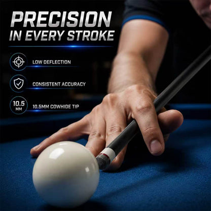 Transk T700 Low-Deflection Carbon Fiber Pool Cue Shaft – 4 Tip Size Options