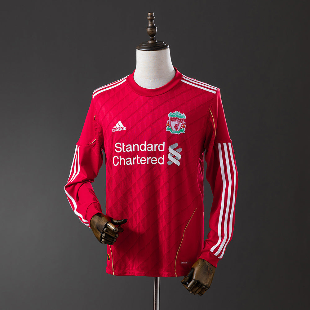 Liverpool Jersey 2010-11 Home Retro Football Kit Long Sleeves