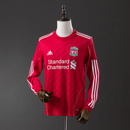Liverpool Jersey 2010-11 Home Retro Football Kit Long Sleeves