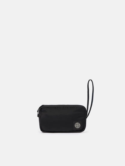 Stone Island Coated Nylon Metal Wrist Pouch in Black