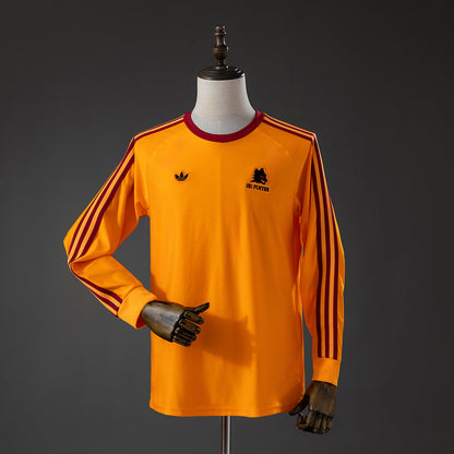 AS Roma Orange Jersey 2026-2027 Long Sleeves Football Kit Soccer Shirt