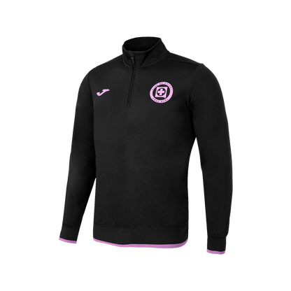 JOMA CRUZ AZUL 1/4 ZIP TRAINING TRACK JACKET-BLACK