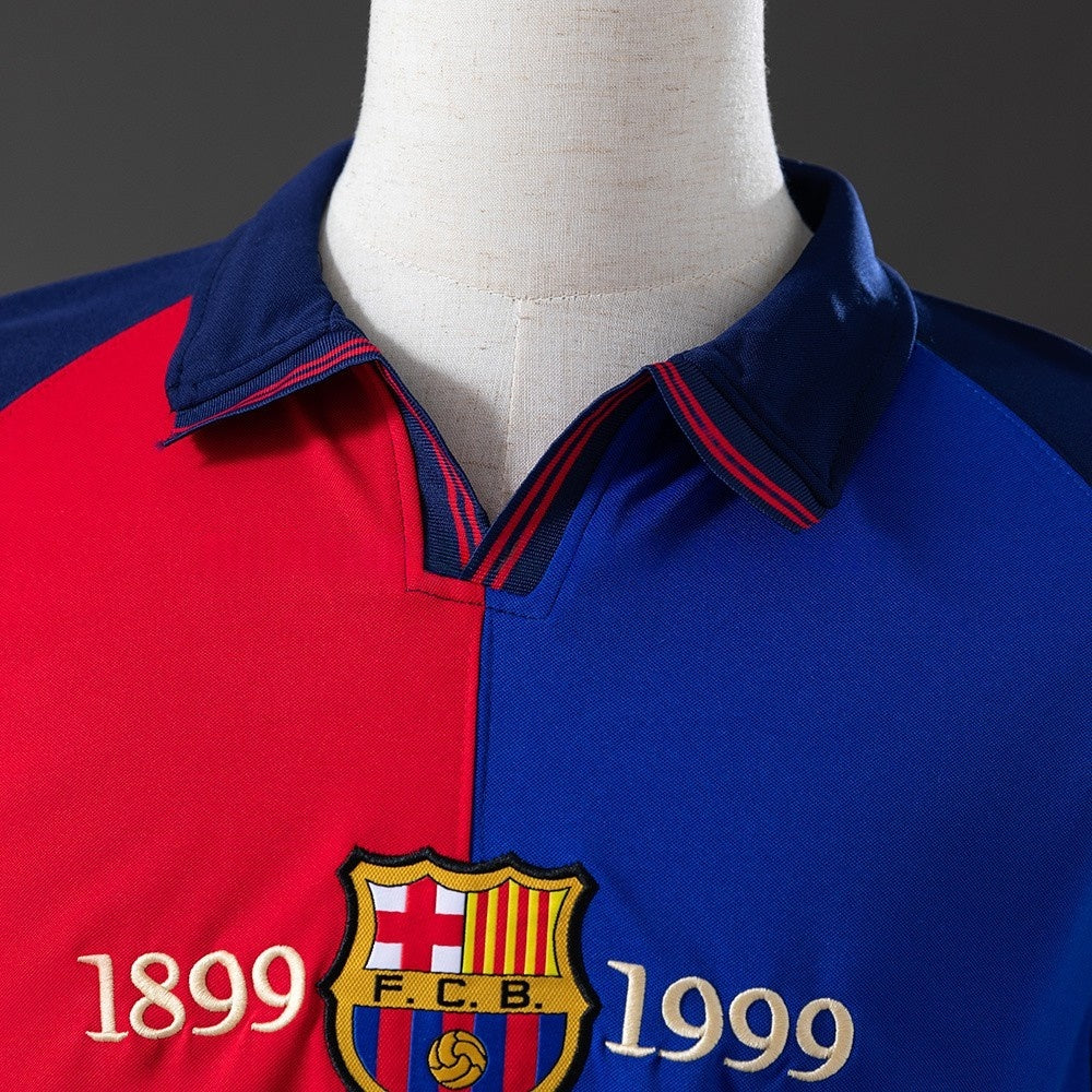 Barcelona Jersey 1899 1999 Anniversary Retro Football Kit