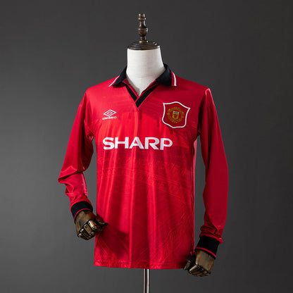 Manchester United Jersey 1994-96 Home Retro Kit Long Sleeves