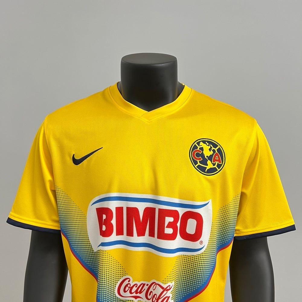Retro Club America Jersey 2013-14 Home Yellow Football Kit Soccer Jersey