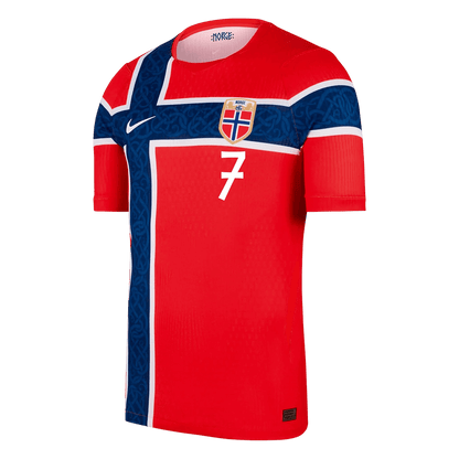 SØRLOTH #7 Mens Norway World Cup Home Jersey 2026 - Player Version (Slim Fit)