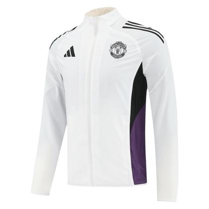 2025/26 Manchester United White Windbreaker Jacket