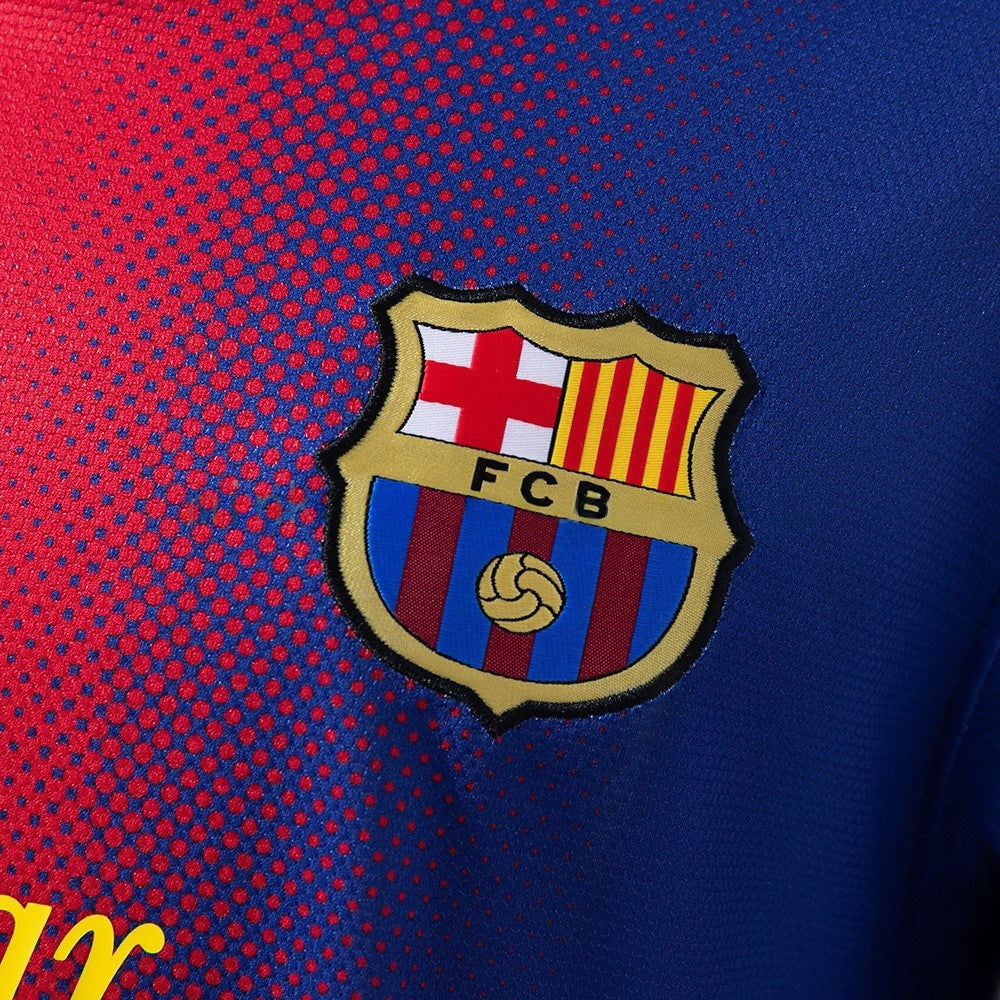 Barcelona Jersey 2012-13 Retro Home Football Kit Long Sleeves