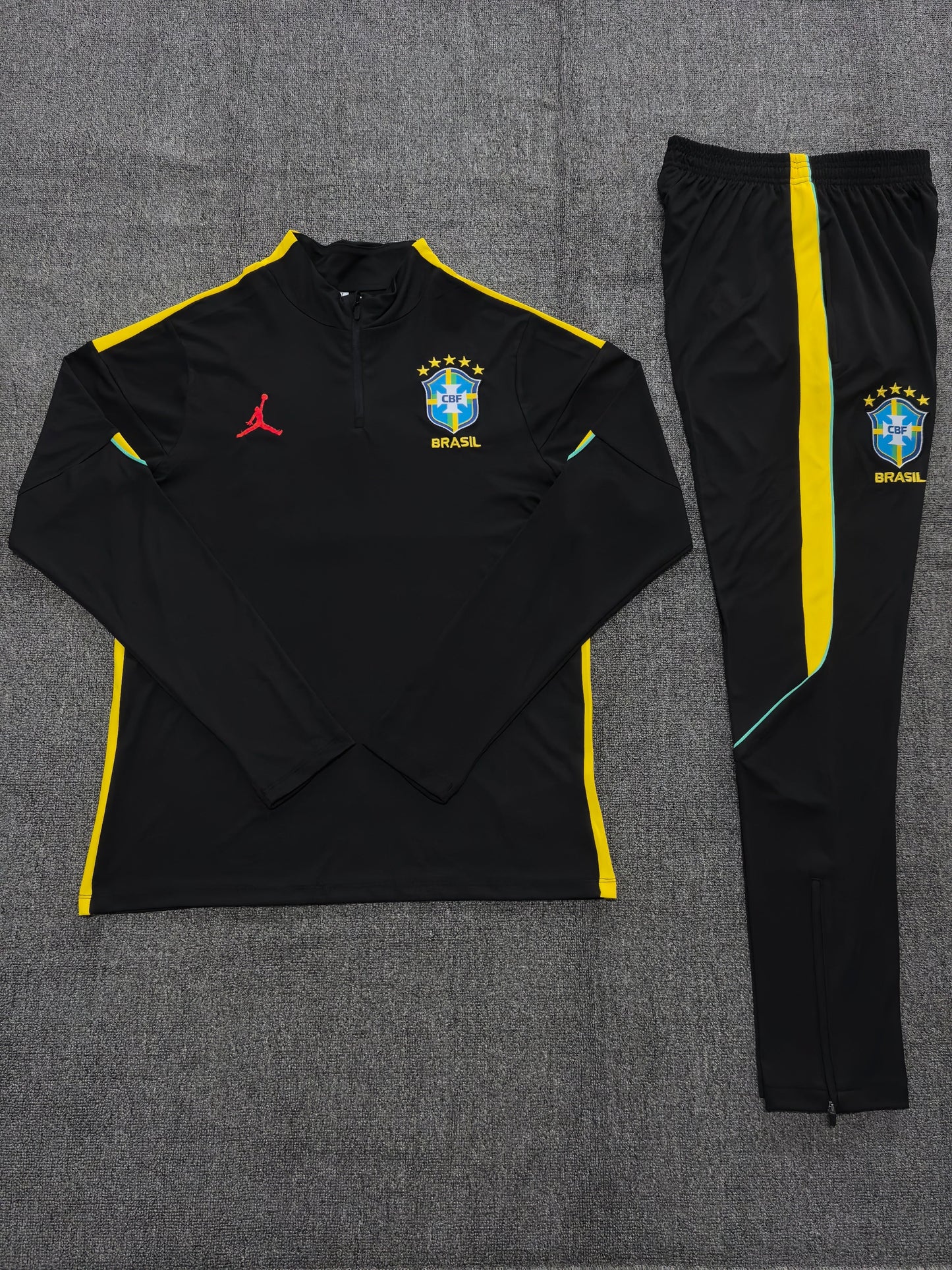 Kids Brazil Training Tracksuits 2026 Football Kit Soccer Jersey