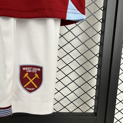 Kids West Ham United Jersey 25/26 Home Football Kit Soccer Jersey