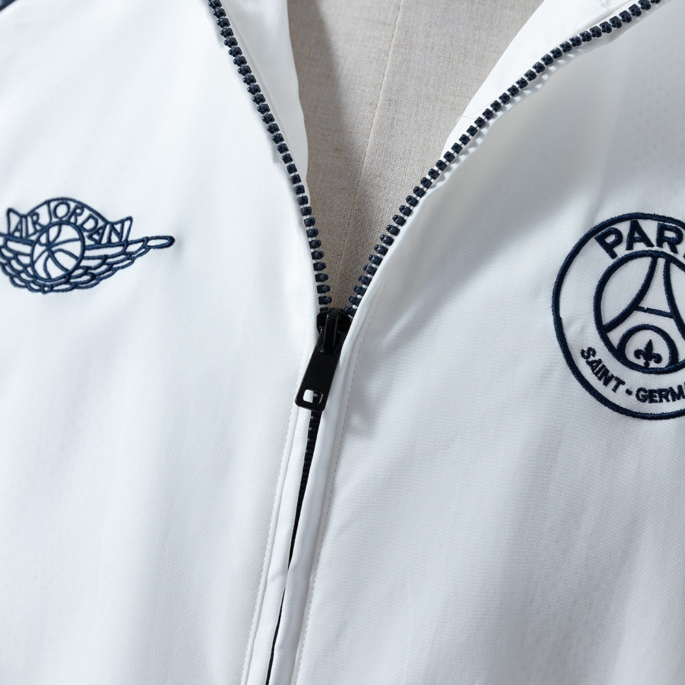 PSG Windbreaker 2025/26 White Football Soccer Jacket