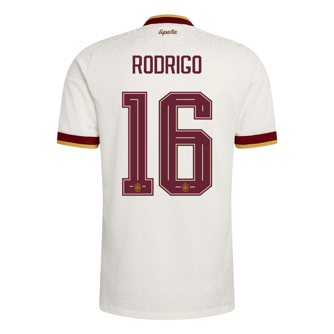RODRIGO #16 Mens Spain World Cup Away Jersey 2026 - Player Version (Slim Fit)
