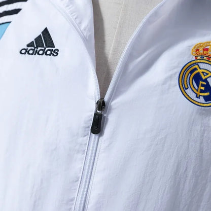 Real Madrid Windbreaker 2025/26 White Football Kit