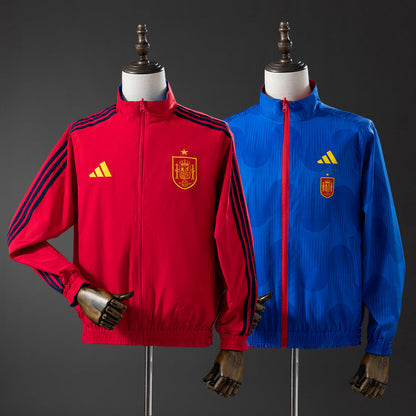 Spain Windbreaker 2026 Reversible Football Soccer Jacket