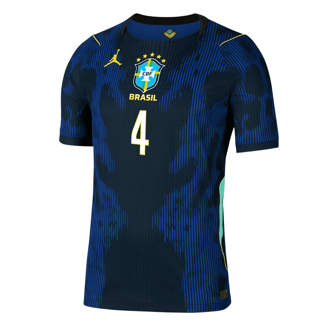 MARQUINHOS #4 Mens Brazil World Cup Away Jersey 2026 - Player Version (Slim Fit)