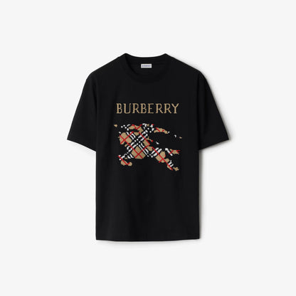 Burberry Ryan Cross Stitch EKD T-Shirt in Black
