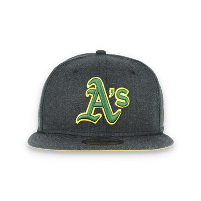 Oakland Athletics  New Era 59Fifty Fitted Hat-Dark Heather Grey