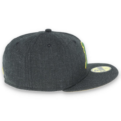 Oakland Athletics  New Era 59Fifty Fitted Hat-Dark Heather Grey