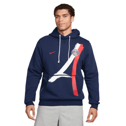 Nike Men's Paris Saint-Germain Dri-FIT Soccer Pullover Hoodie - Navy