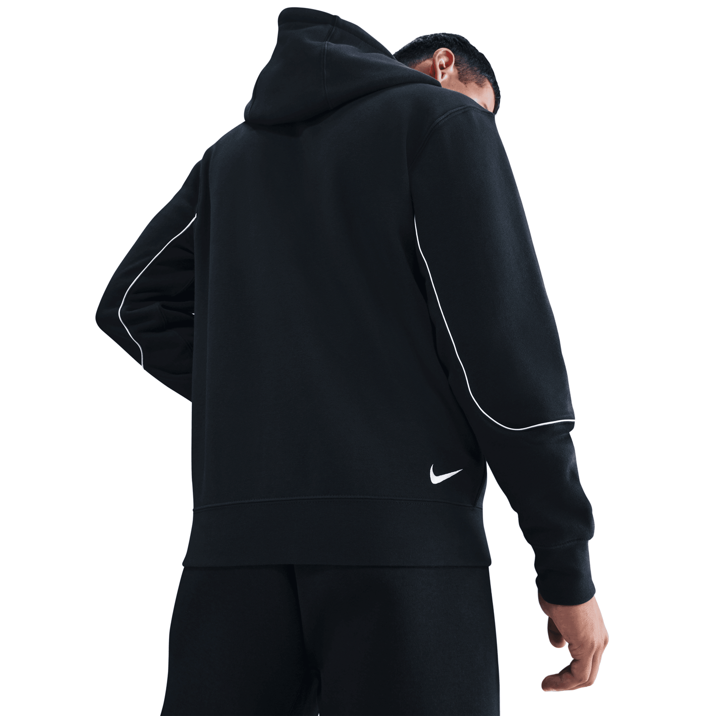 Nike Club Total 90 Men's Soccer Pullover Hoodie-Black/White