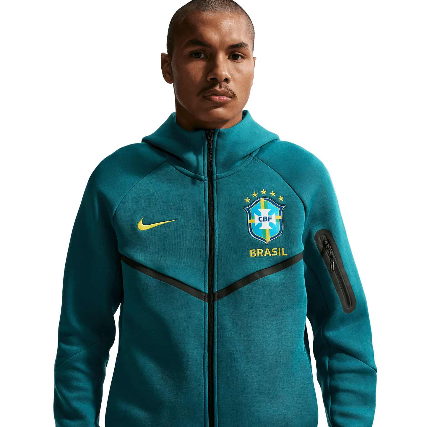 Nike Brazil Tech Fleece Windrunner Men's Soccer Full-Zip Hoodie