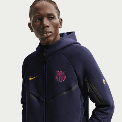 Nike FC Barcelona Tech Fleece Windrunner Soccer Full-Zip Hoodie