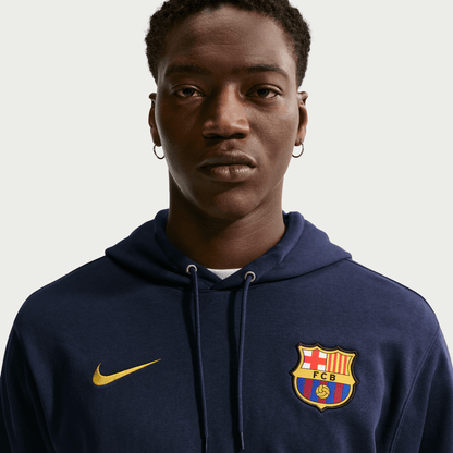 Nike FC Barcelona Club Pullover Hoodie -Navy