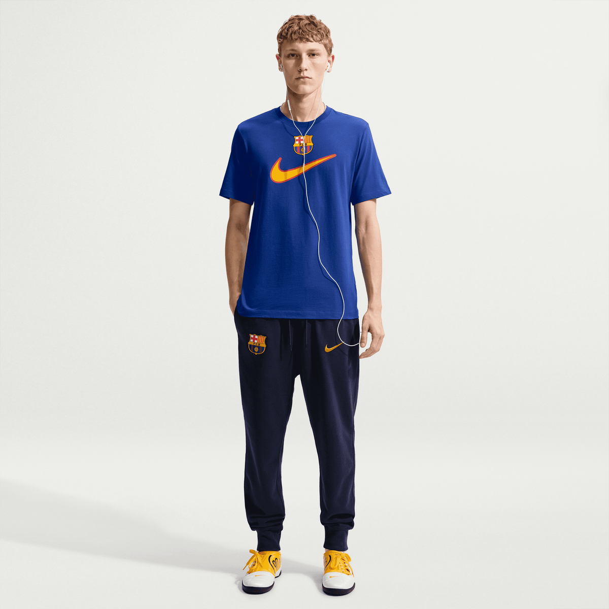 FC Barcelona Swoosh Men's Nike Soccer T-Shirt