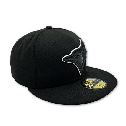 TORONTO BLUE JAYS Leather BASIC 59FIFTY FITTED -BLACK/WHITE