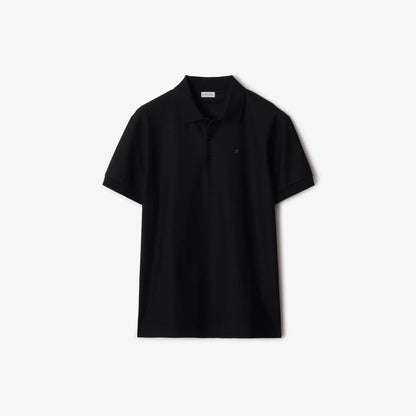 Burberry Metal Knight Cotton Polo Shirt in Black