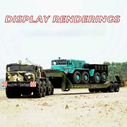 CROSSRC BC8 HG 1/12 Scale RC Military Tractor Truck Tail Lift Flat Trailer RTR