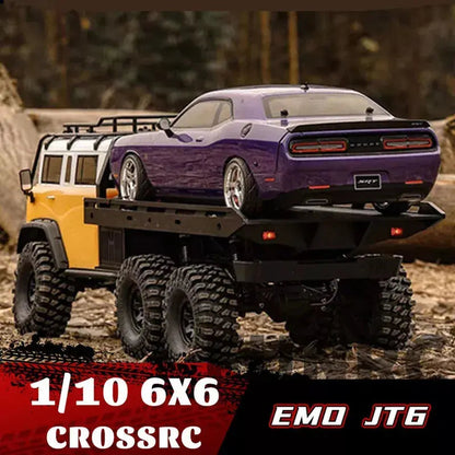 CROSSRC EMO JT6 1/10 Scale 6WD 6x6 RC Crawler Flatbed Truck Trailer Off-Road RTR