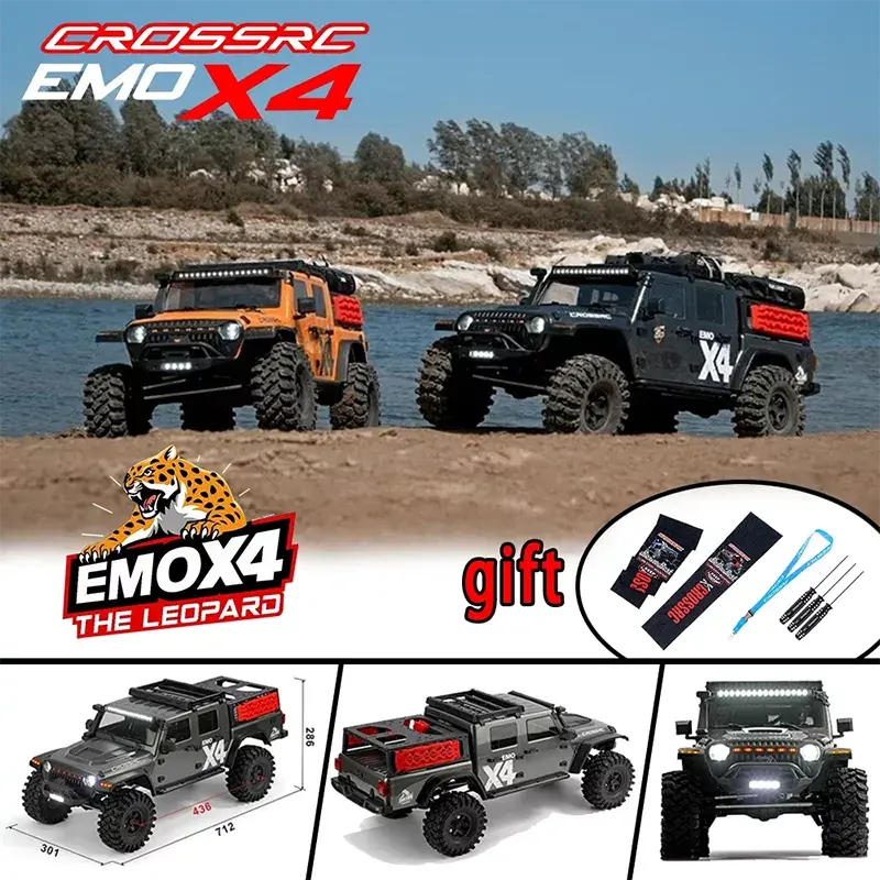 CROSSRC EMO X4 Big Leopard 1/8 4WD RC Rock Crawler Off-Road Rescue RTR