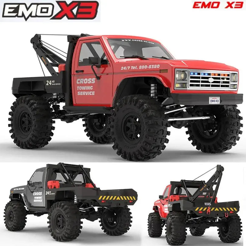 CROSSRC EMO X3 1/8 Scale 4WD Brushless RC Rock Crawler Off-Road Rescue Truck RTR