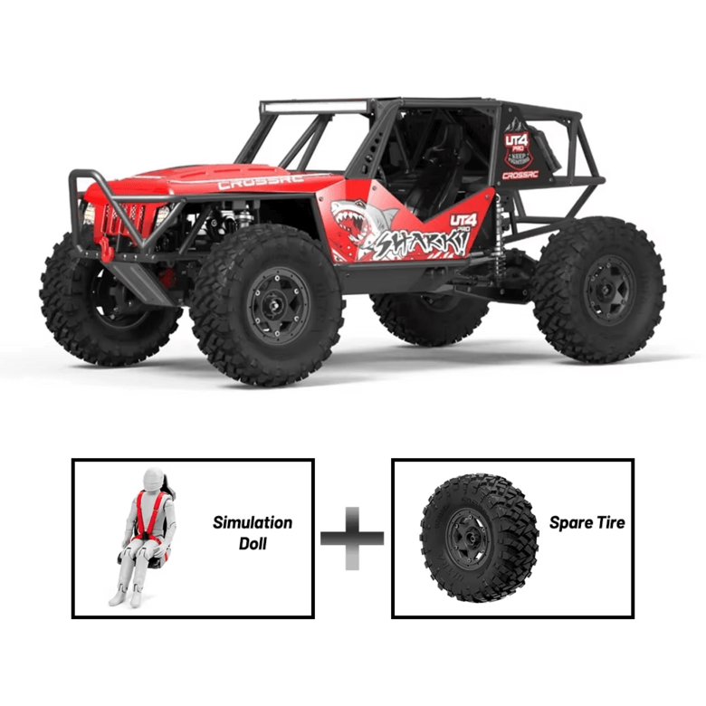 CROSSRC UT4 PRO Tiger Shark 1/7 Scale 4WD Brushless RC Rock Crawler High-Speed Off-Road RTR
