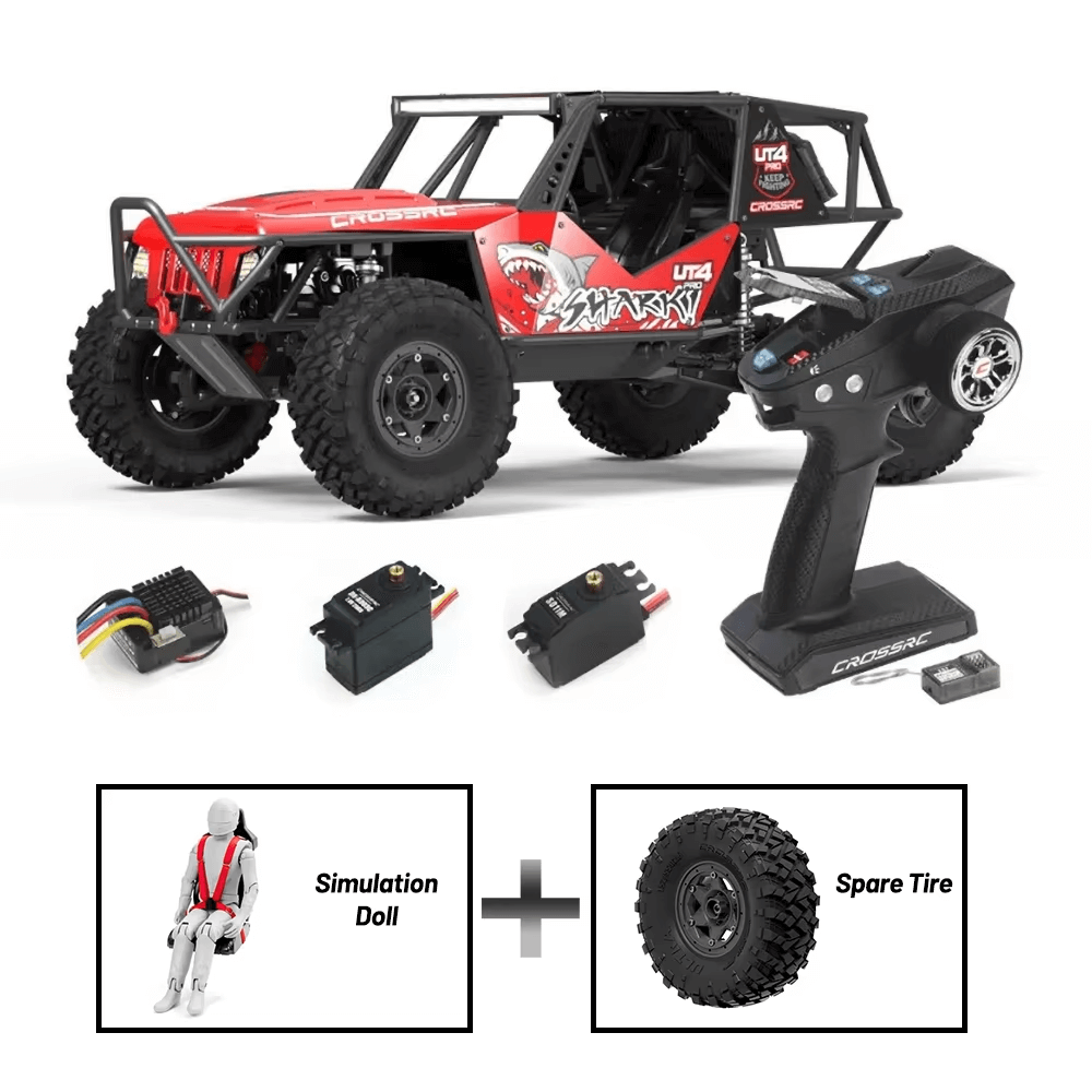 CROSSRC UT4 PRO Tiger Shark 1/7 Scale 4WD Brushless RC Rock Crawler High-Speed Off-Road RTR