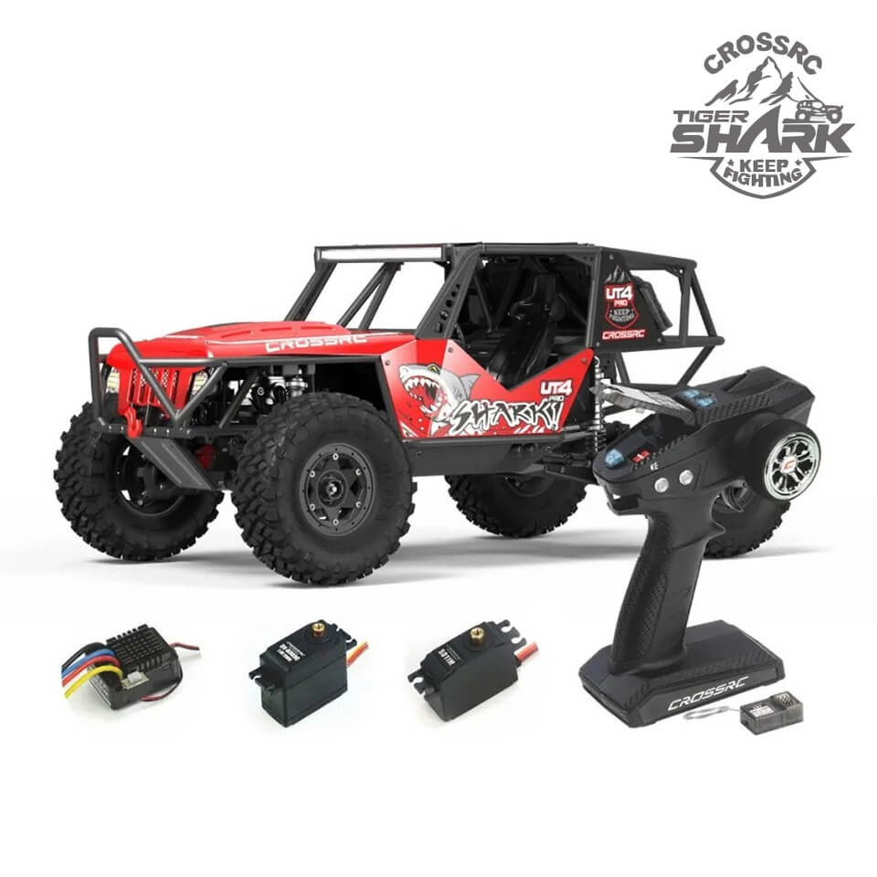 CROSSRC UT4 PRO Tiger Shark 1/7 Scale 4WD Brushless RC Rock Crawler High-Speed Off-Road RTR