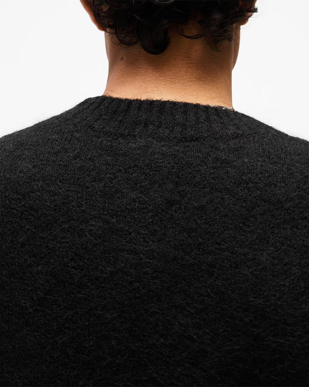 Represent Logo Knit Sweater in Jet Black