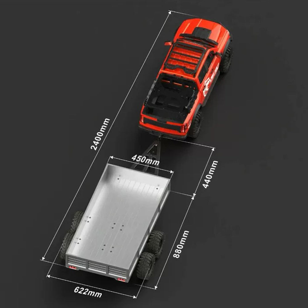 CROSSRC EMO XX2 XXL2 1/5 RC Crawler Stainless Steel Chassis Guard Off-Road Trailer Accessory
