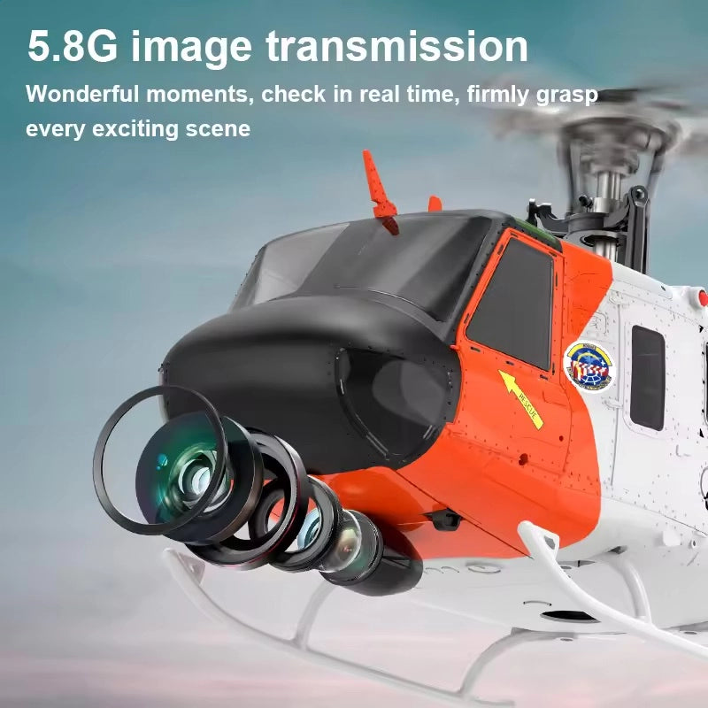 YUXIANG F07S RC Helicopter Huey UH-1D Coast Guard Scale GPS Intelligent Control System