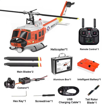 YUXIANG F07H Huey UH-1D RC Helicopter NAVY Rescue Scale GPS Optical Flow Positioning Intelligent Altitude Hold Helicopter