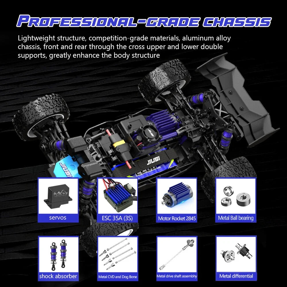 JIUSI WB12-PRO 1/12 RC Car — 80KM/H Brushless 4WD Off-Road Truck 3S Battery RTR